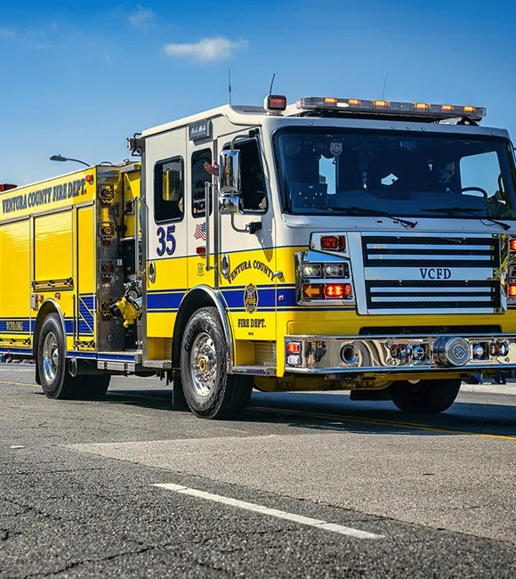 Ventura County Fire Department firetruck at the Conejo Valley Parade